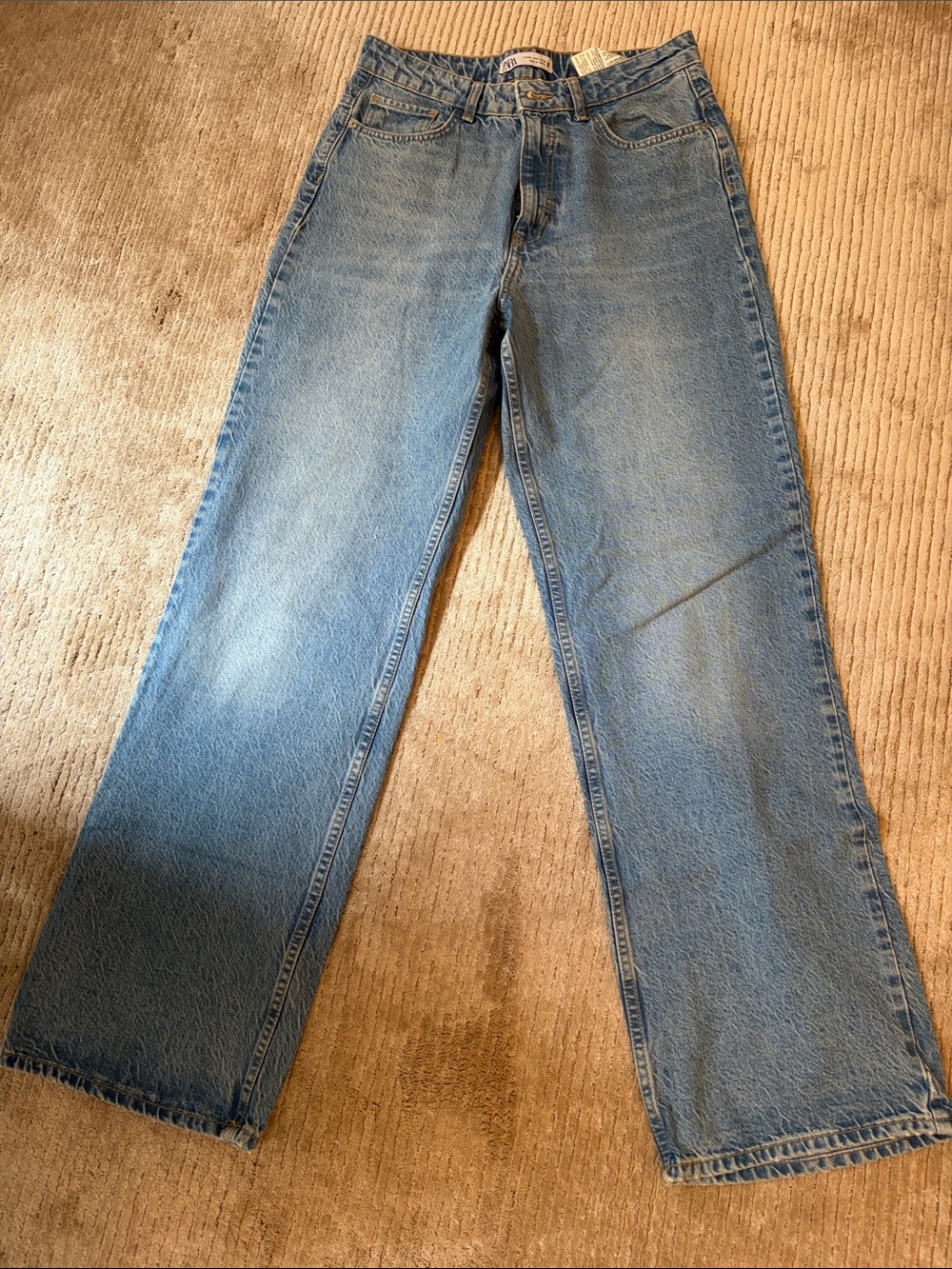 Zara wide leg Light Blue women’s  Straight-Leg Jeans